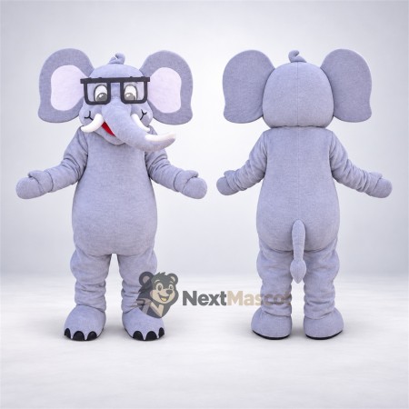 Elephant Mascot Costume - Glasses Elephant Mascot Costume - Glasses