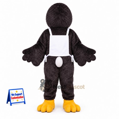 Turkey Mascot Costume - Black, White Apron Turkey Mascot Costume - Black, White Apron