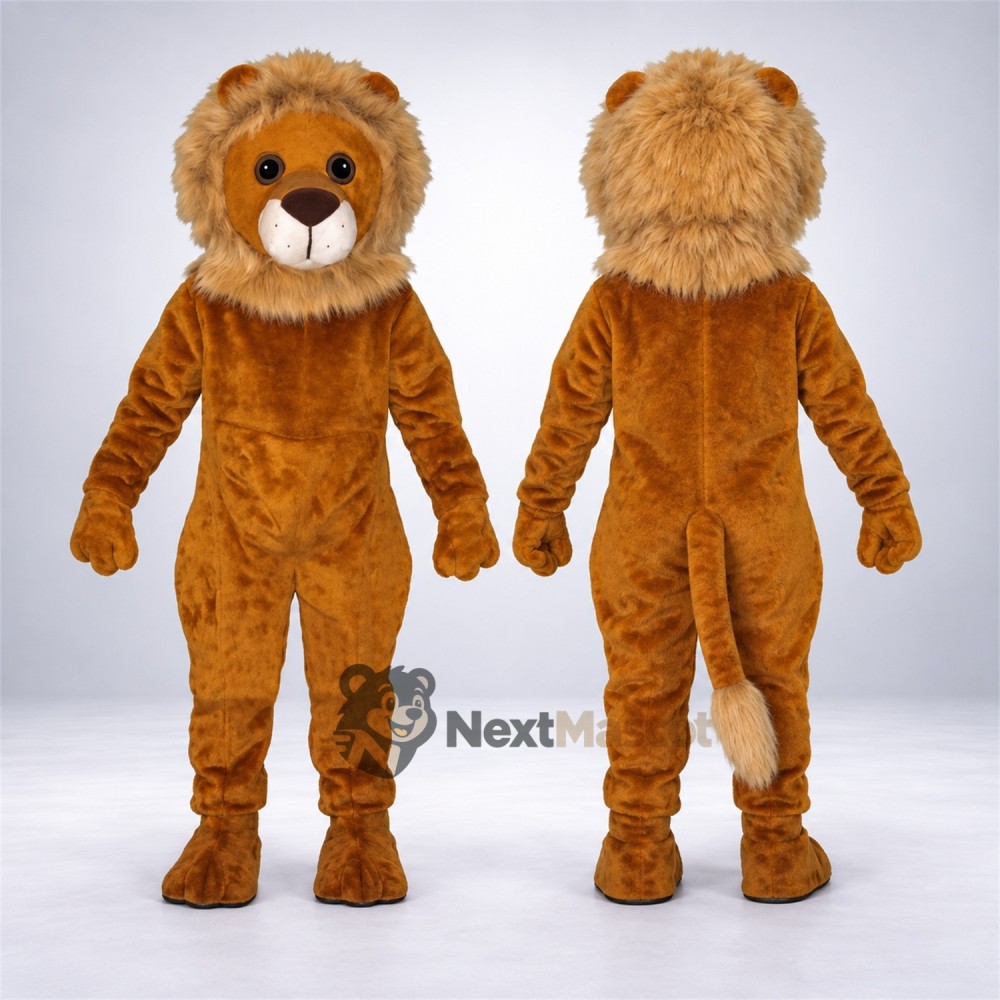 Lion Mascot Costume - Brown for Community Events Lion Mascot Costume - Brown for Community Events
