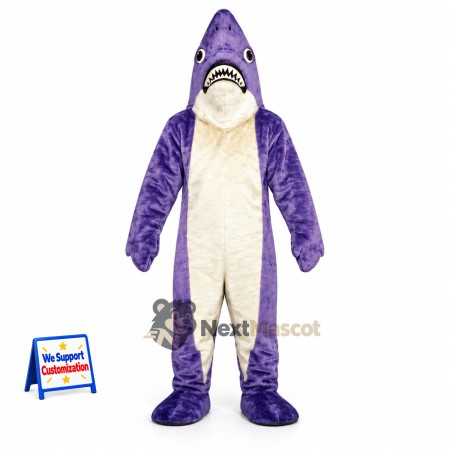 Shark Mascot Costume - Purple Shark Mascot Costume - Purple