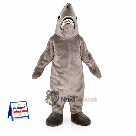 Shark Mascot Costume - Gray for Community Events Shark Mascot Costume - Gray for Community Events