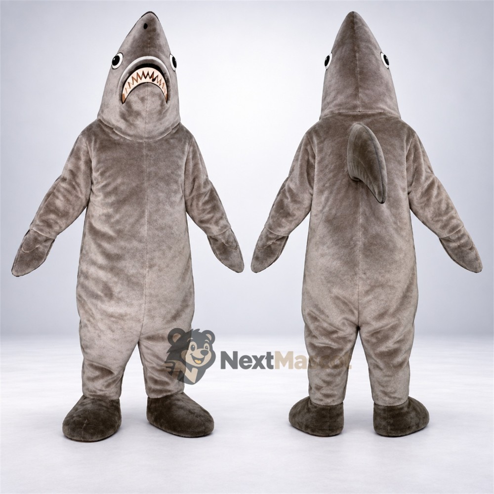 Shark Mascot Costume - Gray for Community Events Shark Mascot Costume - Gray for Community Events