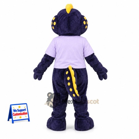 Dinosaur Mascot Costume - Purple, Lavender Shirt Dinosaur Mascot Costume - Purple, Lavender Shirt