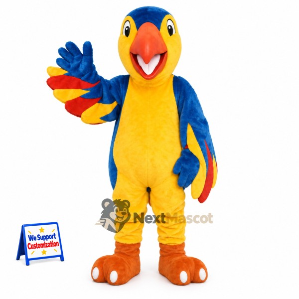 Parrot Mascot Costume - Blue and Yellow for Parades
