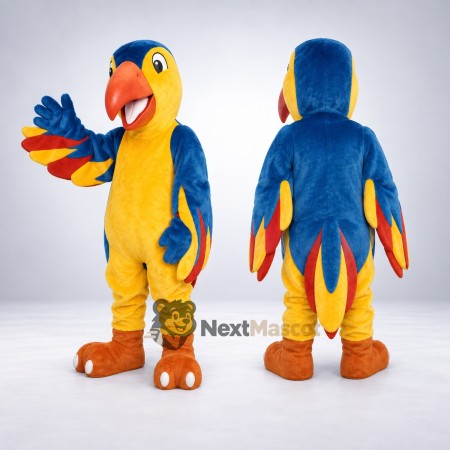Parrot Mascot Costume - Blue and Yellow for Parades Parrot Mascot Costume - Blue and Yellow for Parades
