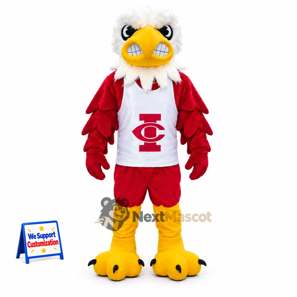 Eagle Mascot Costume - Red for Parades Eagle Mascot Costume - Red for Parades