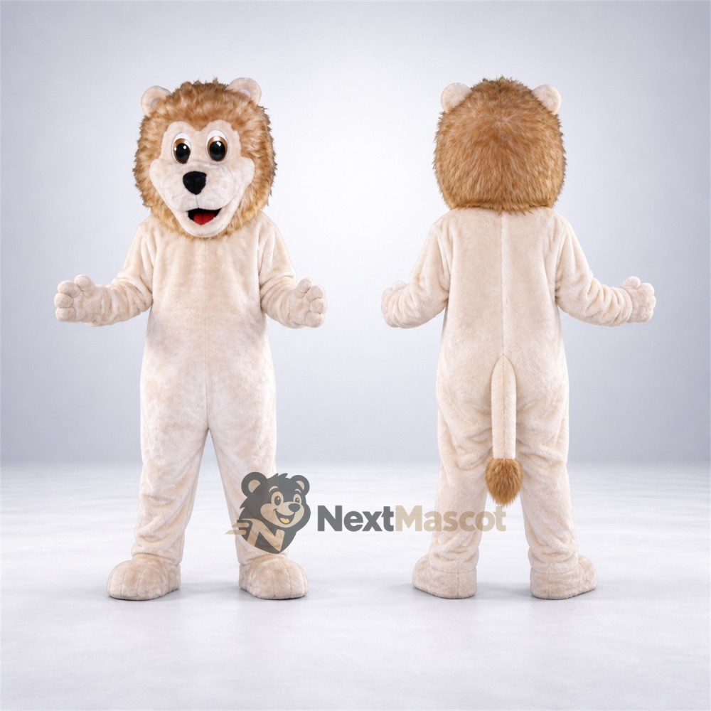 Lion Mascot Costume - Tan for School Events Lion Mascot Costume - Tan for School Events