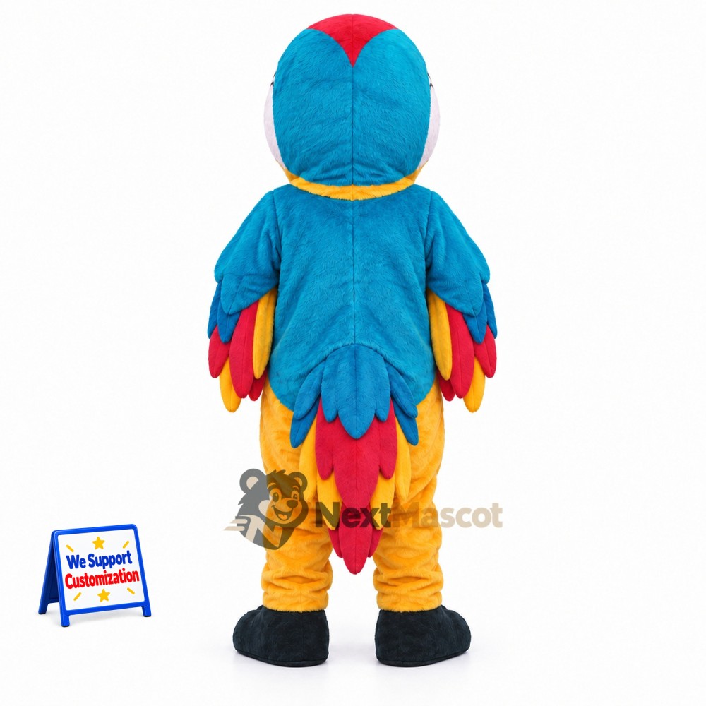 Parrot Mascot Costume - Blue and Yellow for School Events Parrot Mascot Costume - Blue and Yellow for School Events
