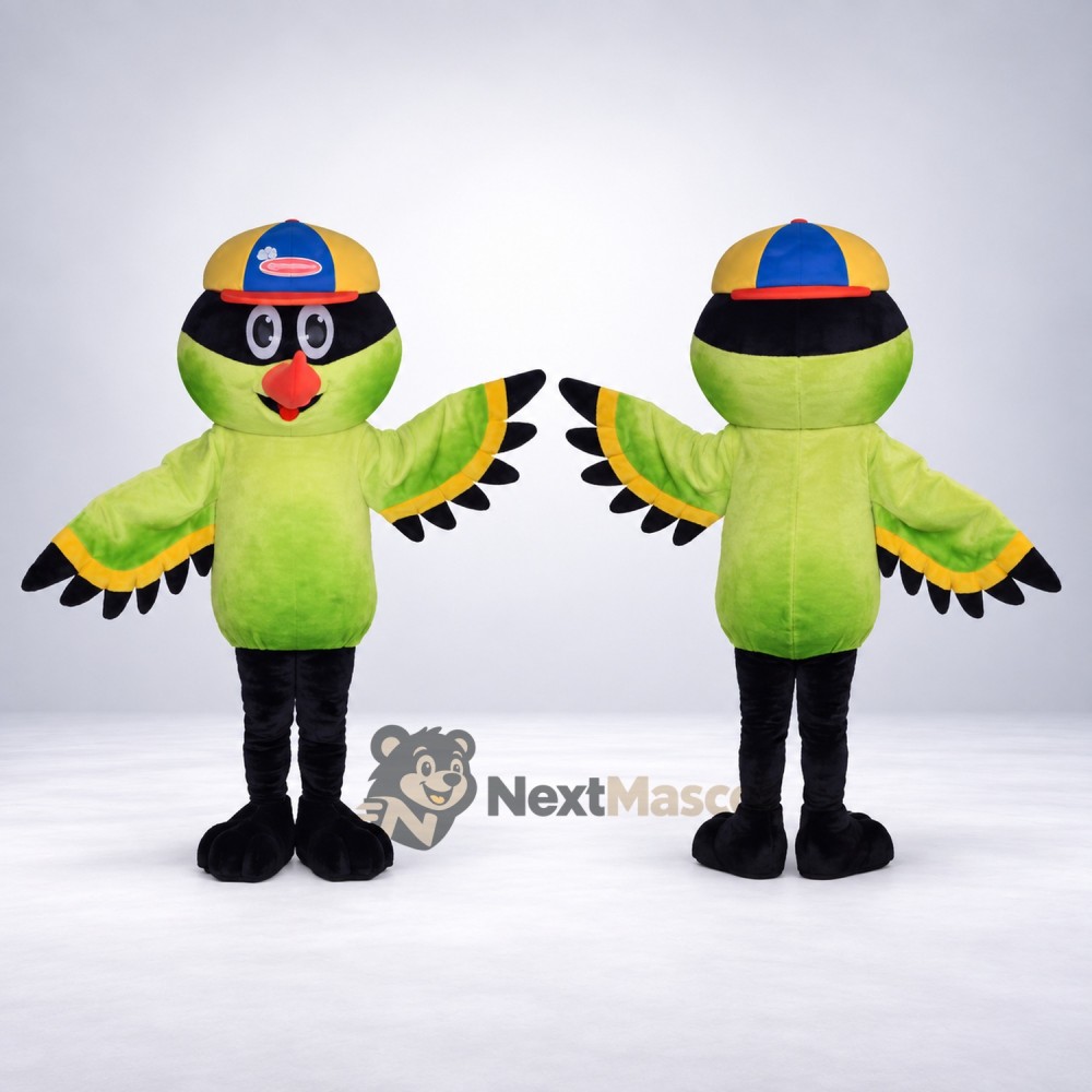 Parrot Mascot Costume - Green for School Events Parrot Mascot Costume - Green for School Events
