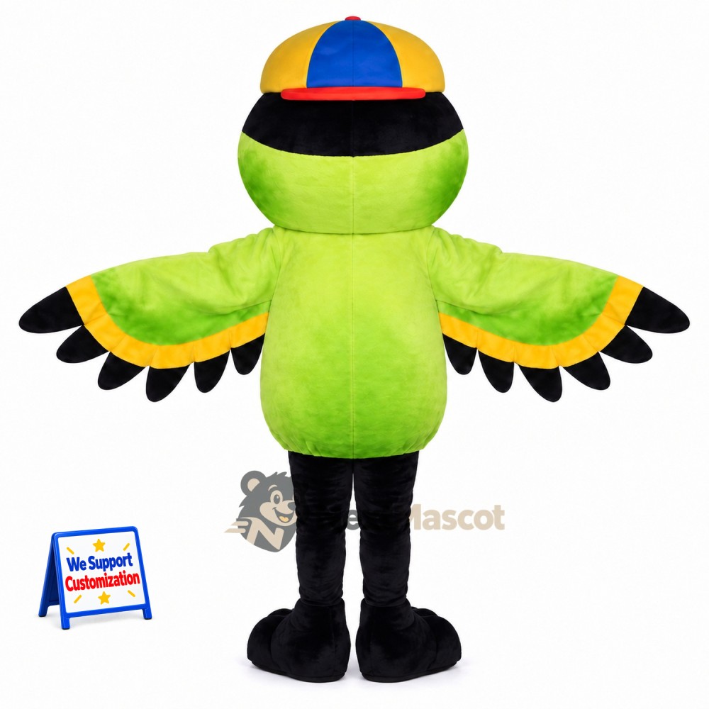 Parrot Mascot Costume - Green for School Events Parrot Mascot Costume - Green for School Events