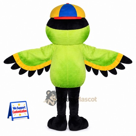 Parrot Mascot Costume - Green for School Events Parrot Mascot Costume - Green for School Events