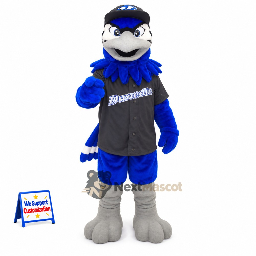 Blue Jay Mascot Costume - Navy Shirt and Cap Blue Jay Mascot Costume - Navy Shirt and Cap