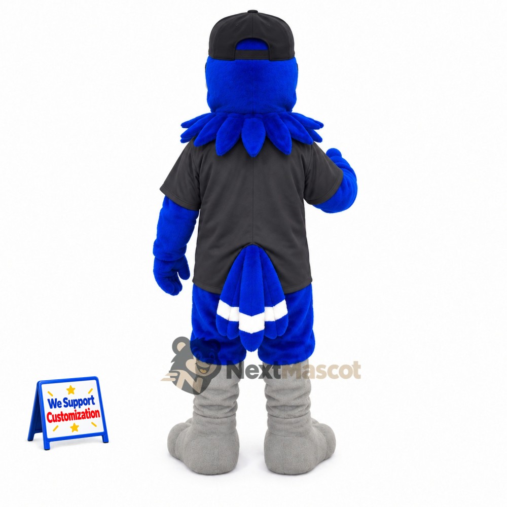 Blue Jay Mascot Costume - Navy Shirt and Cap Blue Jay Mascot Costume - Navy Shirt and Cap