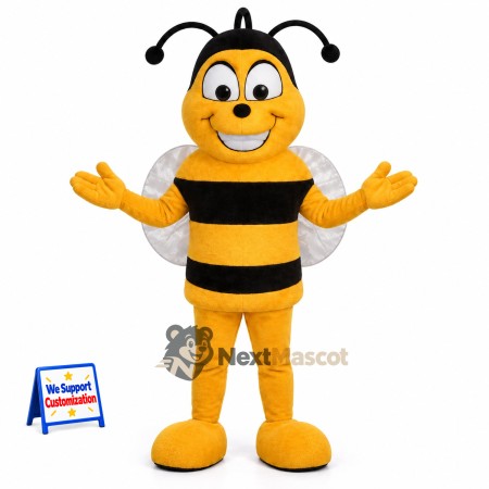 Bee Mascot Costume - White Wings Bee Mascot Costume - White Wings
