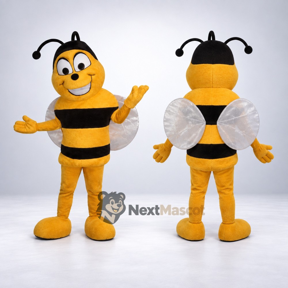Bee Mascot Costume - White Wings Bee Mascot Costume - White Wings