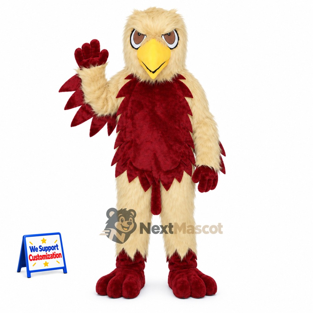 Eagle Mascot Costume - Red for School Events Eagle Mascot Costume - Red for School Events