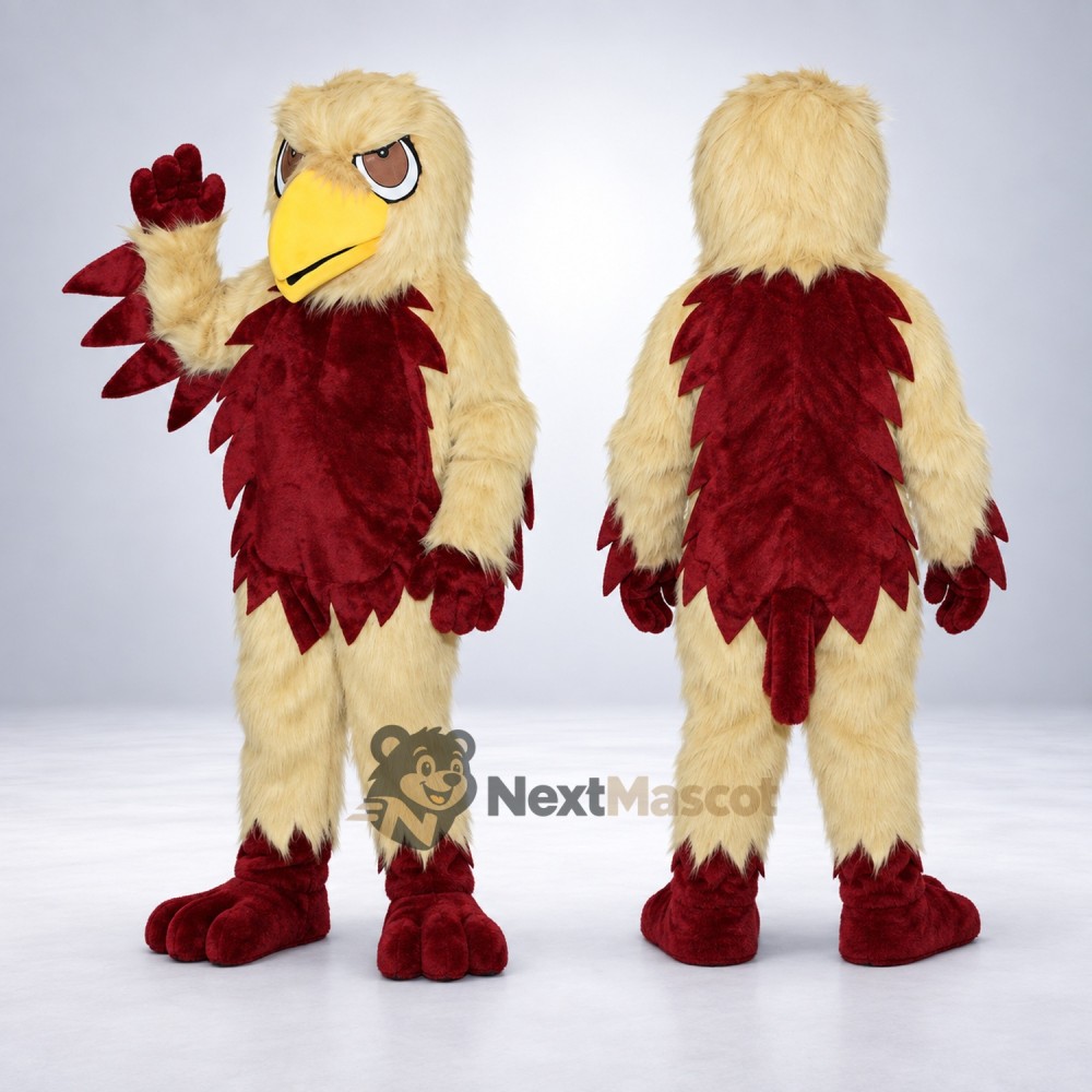 Eagle Mascot Costume - Red for School Events Eagle Mascot Costume - Red for School Events