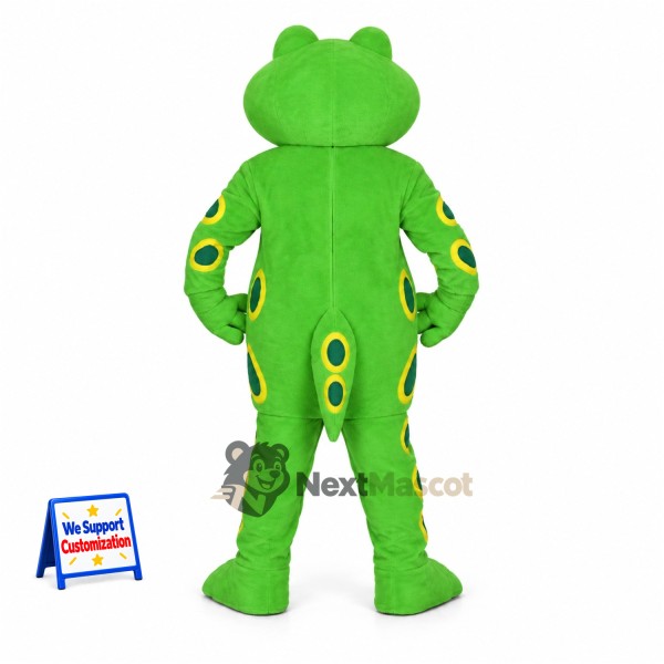 Frog Mascot Costume - Green, Spotted Arms