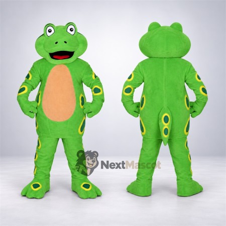 Frog Mascot Costume - Green, Spotted Arms Frog Mascot Costume - Green, Spotted Arms
