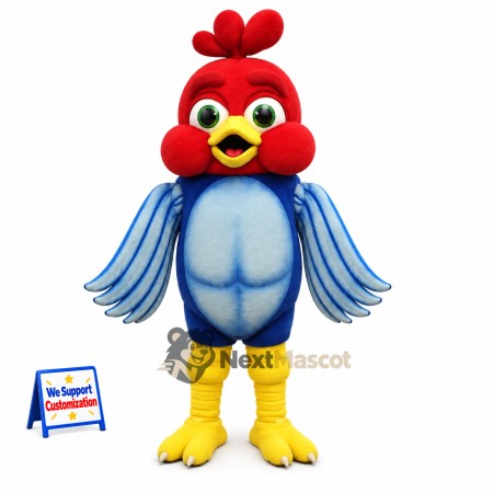Rooster Mascot Costume - Blue Rooster Mascot Costume - Blue