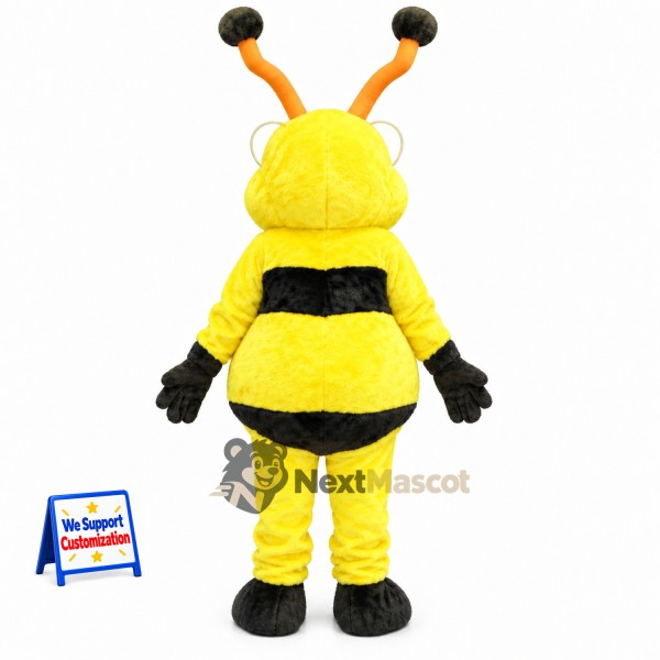 Bee Mascot Costume - Fuzzy, Yellow, Orange Antennae Bee Mascot Costume - Fuzzy, Yellow, Orange Antennae
