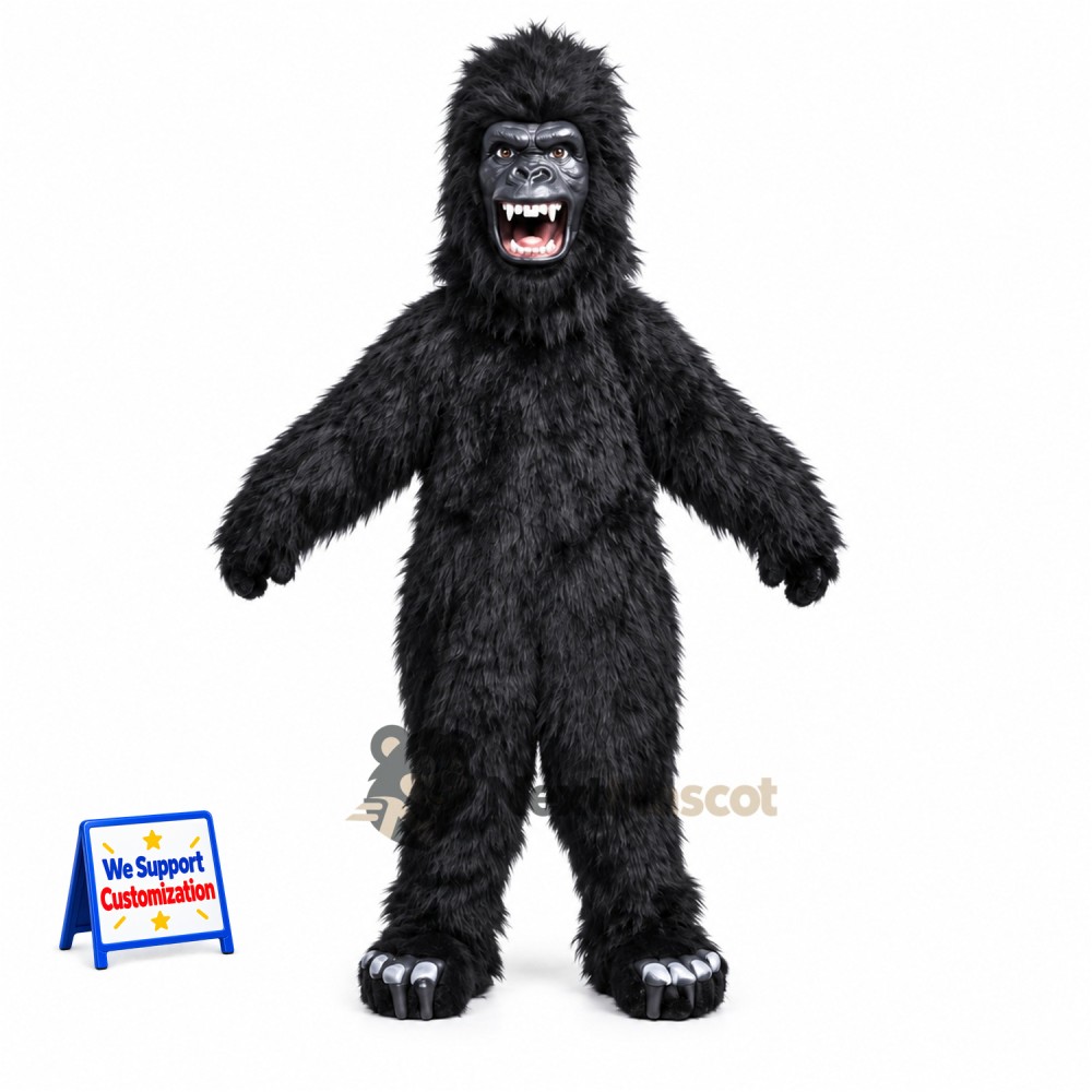 Gorilla Mascot Costume - Black for Carnivals Gorilla Mascot Costume - Black for Carnivals
