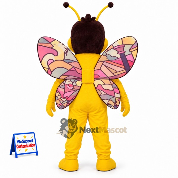 Butterfly Mascot Costume - Yellow for Parades Butterfly Mascot Costume - Yellow for Parades