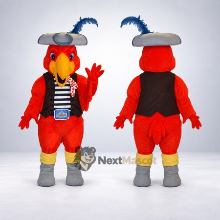 Parrot Mascot Costume - Pirate Style for School Events Parrot Mascot Costume - Pirate Style for School Events