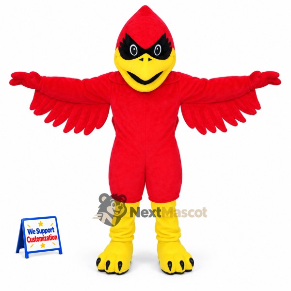 Cardinal Mascot Costume - Red for Birthday Parties