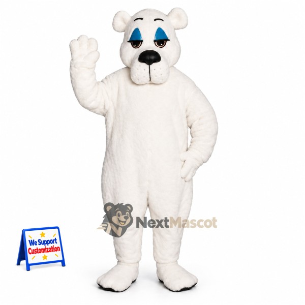 Bear Mascot Costume - White for School Spirit