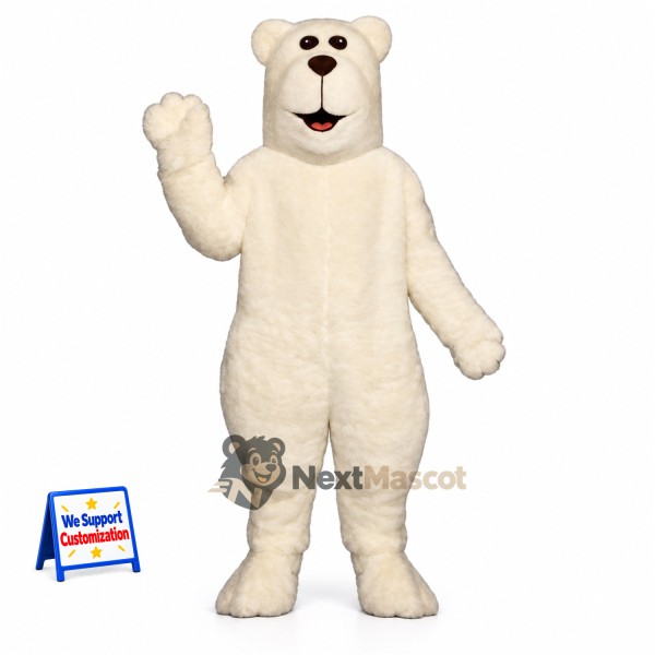 Bear Mascot Costume - White for Pep Rallies