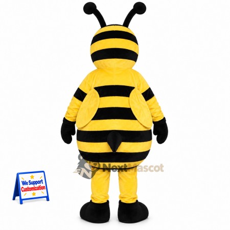 Bee Mascot Costume - Yellow, Curled Antennae Bee Mascot Costume - Yellow, Curled Antennae