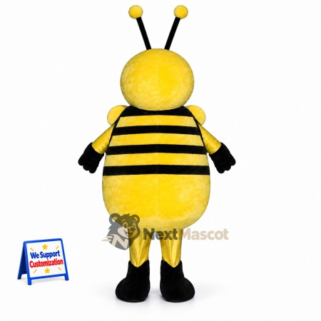 Bee Mascot Costume - Round, Yellow for Garden Events