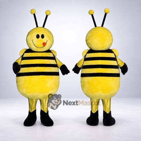 Bee Mascot Costume - Round, Yellow for Garden Events