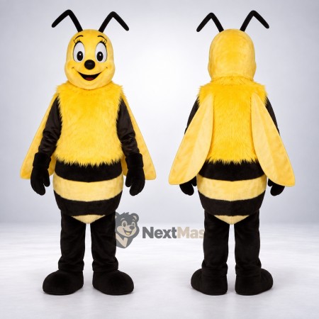 Bee Mascot Costume - Yellow, Angular Antennae Bee Mascot Costume - Yellow, Angular Antennae