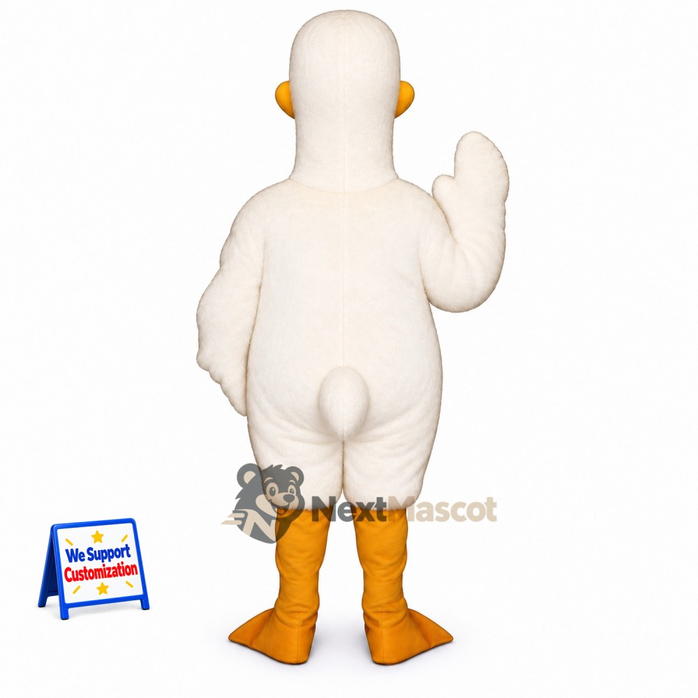 Duck Mascot Costume - White, Large Eyes Duck Mascot Costume - White, Large Eyes