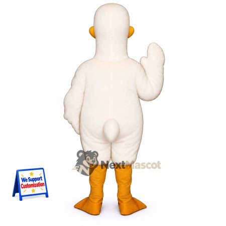 Duck Mascot Costume - White, Large Eyes Duck Mascot Costume - White, Large Eyes