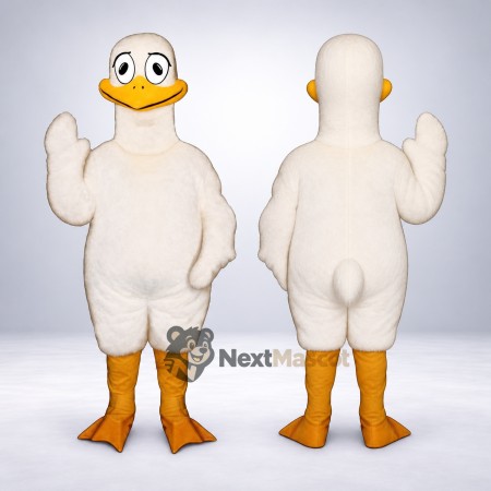 Duck Mascot Costume - White, Large Eyes Duck Mascot Costume - White, Large Eyes
