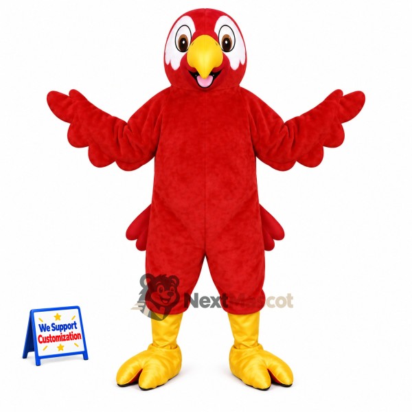 Parrot Mascot Costume - Red for Birthday Parties