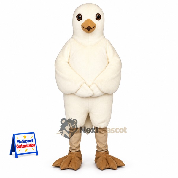 Bird Mascot Costume - White for Community Events