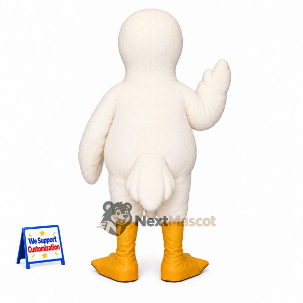 Seagull Mascot Costume - White, Yellow Beak Seagull Mascot Costume - White, Yellow Beak