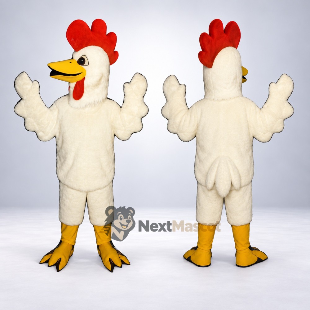 Rooster Mascot Costume - White for Carnivals Rooster Mascot Costume - White for Carnivals