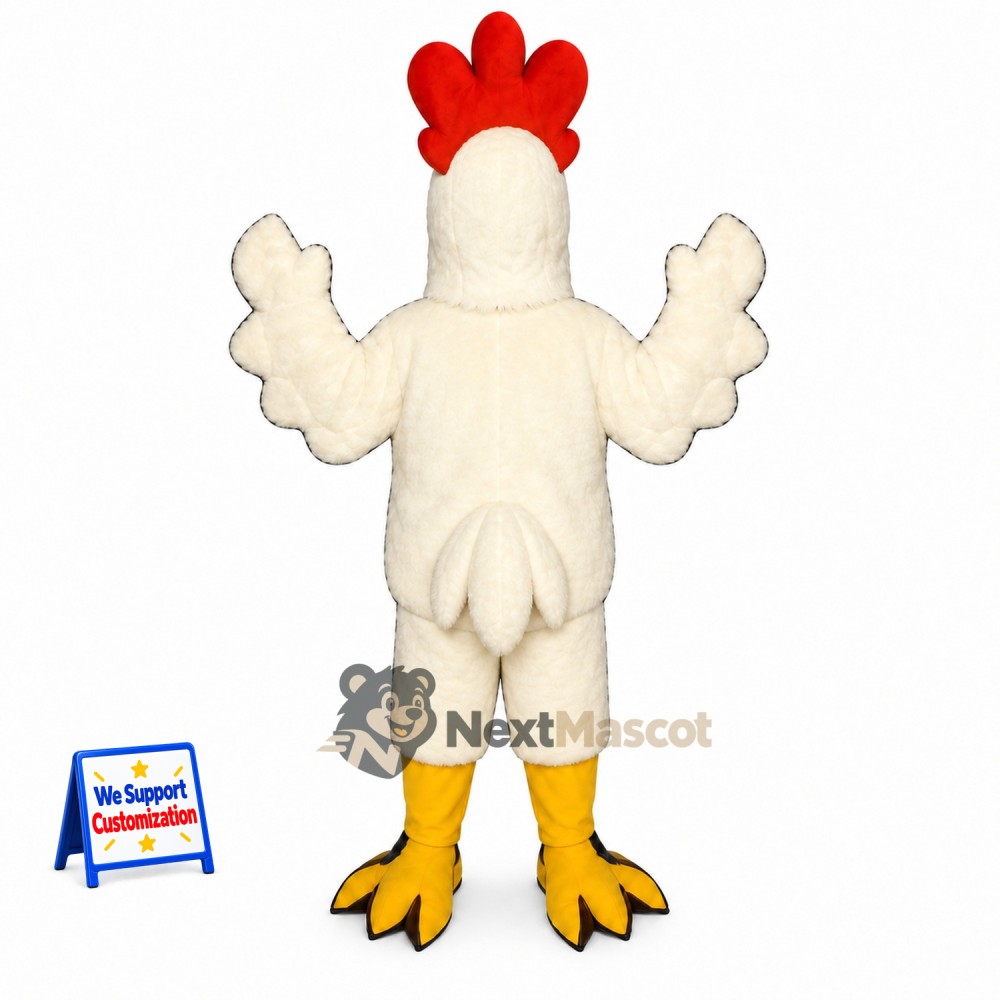 Rooster Mascot Costume - White for Carnivals Rooster Mascot Costume - White for Carnivals