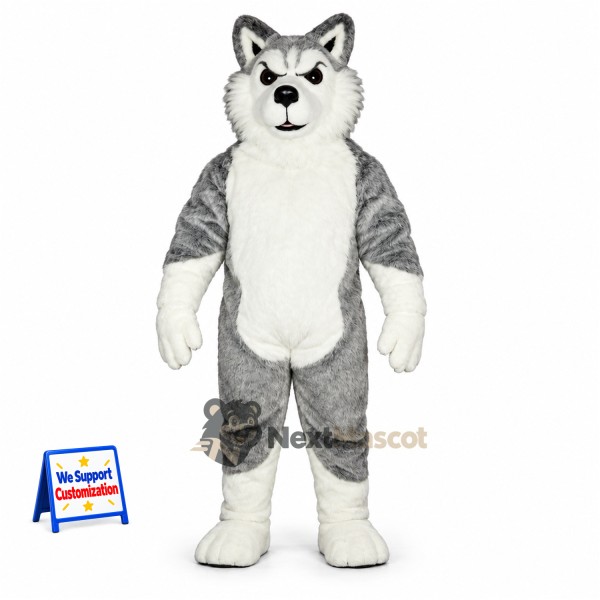 Husky Mascot Costume - Gray for Family Events
