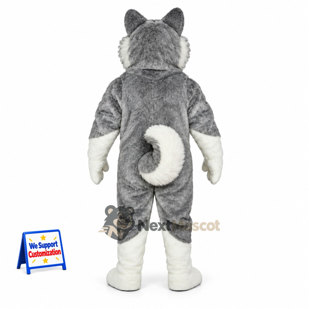 Husky Mascot Costume - Gray for Family Events Husky Mascot Costume - Gray for Family Events