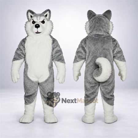 Husky Mascot Costume - Gray for Family Events Husky Mascot Costume - Gray for Family Events