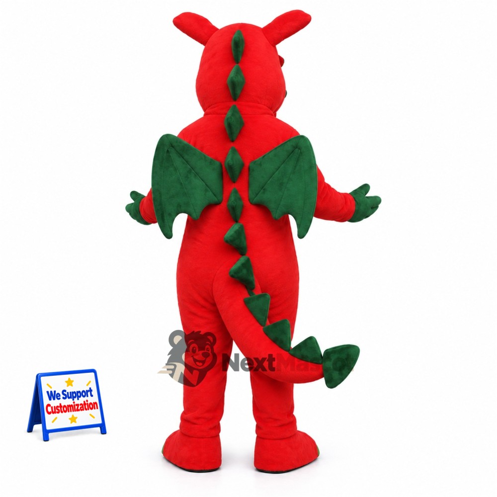 Dragon Mascot Costume - Red for School Events Dragon Mascot Costume - Red for School Events