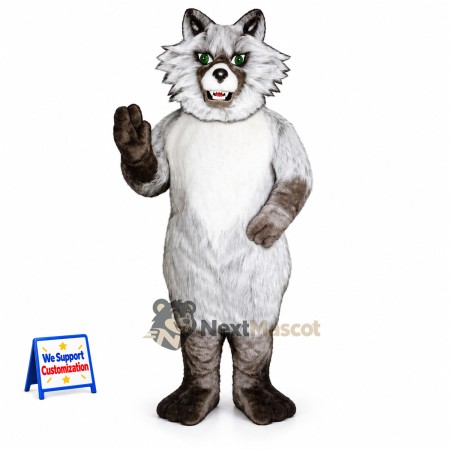 Wolf Mascot Costume - Gray for Celebrations Wolf Mascot Costume - Gray for Celebrations