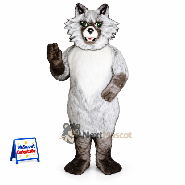 Wolf Mascot Costume - Gray for Celebrations