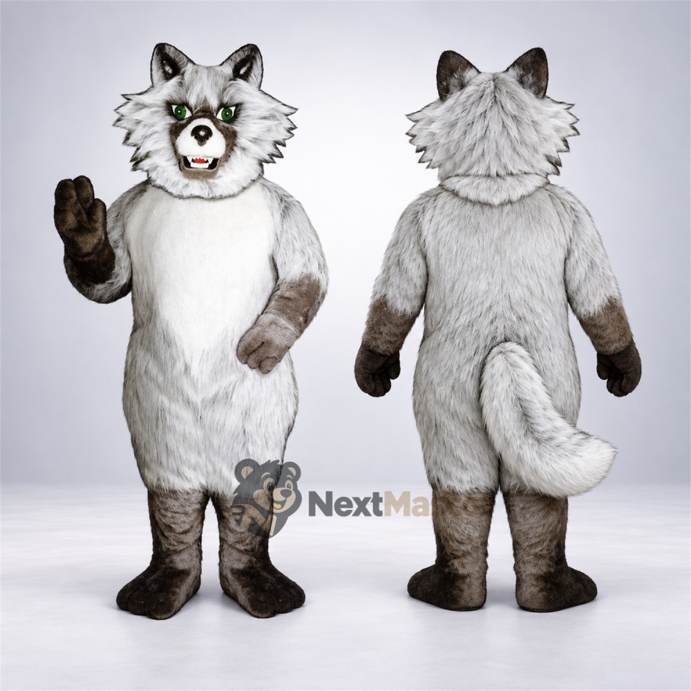 Wolf Mascot Costume - Gray for Celebrations Wolf Mascot Costume - Gray for Celebrations